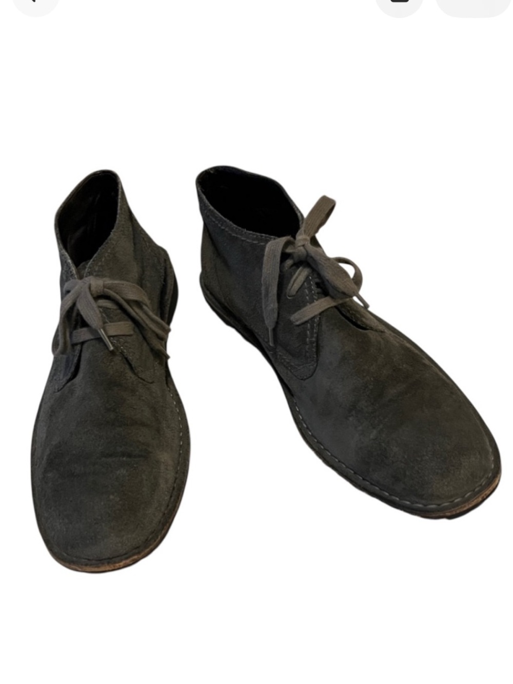 John Varvatos Dark Gray Suede Leather Men's Lace Up Ankle Boots Shoes Sz 11